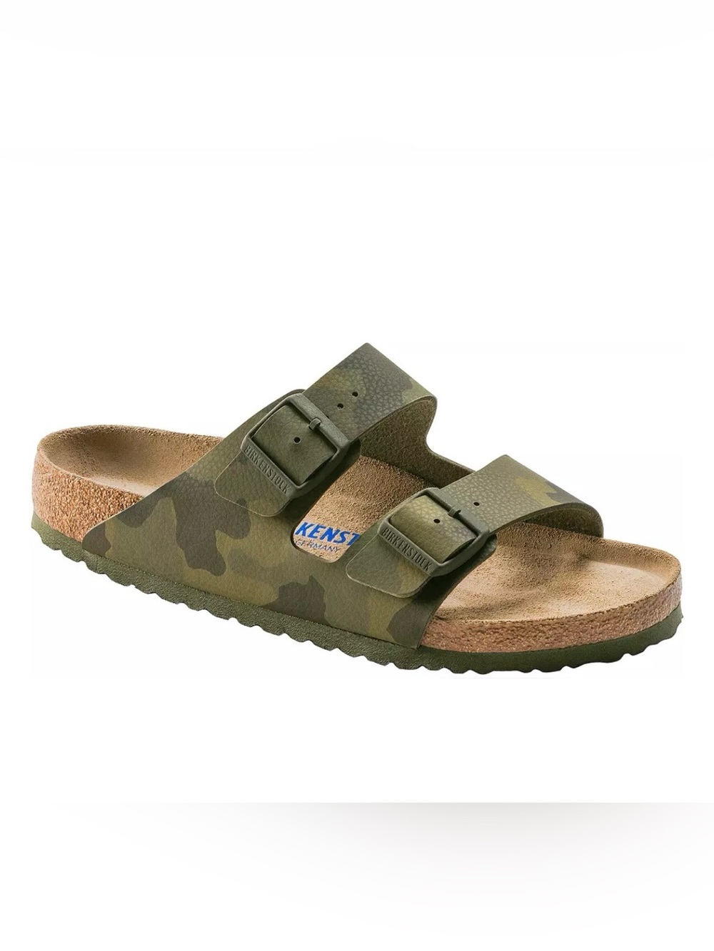 NWT Birkenstock Men's Arizona Camo Slide Sandal - Olive/Camo- Size 9